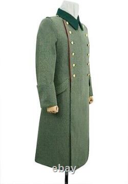 WW2 Army German M36 Flied Grey Wool General Greatcoat Repro Army Trench OverCoat