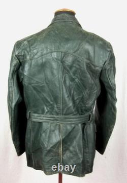 WW2 GERMAN ARMY 1940 BWS Leather Motorcycle Dispatch Rider COAT Jacket