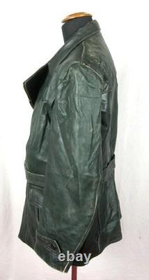 WW2 GERMAN ARMY 1940 BWS Leather Motorcycle Dispatch Rider COAT Jacket