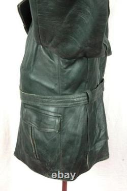 WW2 GERMAN ARMY 1940 BWS Leather Motorcycle Dispatch Rider COAT Jacket