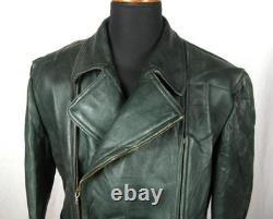 WW2 GERMAN ARMY 1940 BWS Leather Motorcycle Dispatch Rider COAT Jacket