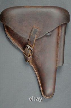 WW2 GERMAN ARMY BROWN P. 08 HOLSTER, WaA142