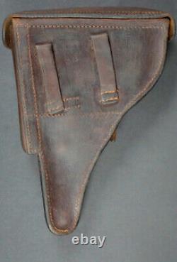 WW2 GERMAN ARMY BROWN P. 08 HOLSTER, WaA142