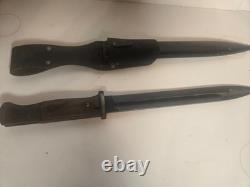 WW2 GERMAN ARMY FIELD BAYONET CARL EICKHORN FROG HOLDER SCABBARD WithBELT HOLDER