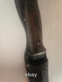 WW2 GERMAN ARMY FIELD BAYONET CARL EICKHORN FROG HOLDER SCABBARD WithBELT HOLDER