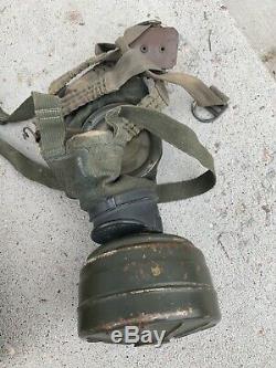 WW2 GERMAN ARMY GAS MASK and ORIGINAL CAN. Normandy Camo