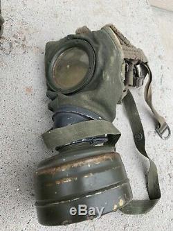 WW2 GERMAN ARMY GAS MASK and ORIGINAL CAN. Normandy Camo