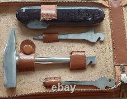 WW2 GERMAN ARMY MULTI TOOL INSTRUMENT SET IN LEATHER POUCH Rare