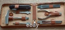 WW2 GERMAN ARMY MULTI TOOL INSTRUMENT SET IN LEATHER POUCH Rare