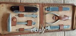 WW2 GERMAN ARMY MULTI TOOL INSTRUMENT SET IN LEATHER POUCH Rare