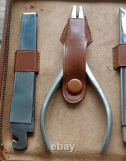 WW2 GERMAN ARMY MULTI TOOL INSTRUMENT SET IN LEATHER POUCH Rare