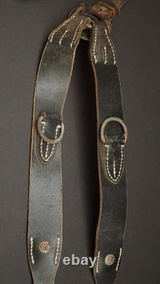 WW2 GERMAN ARMY Y-STRAPS withD-RINGS, RBN# ORIGINALS