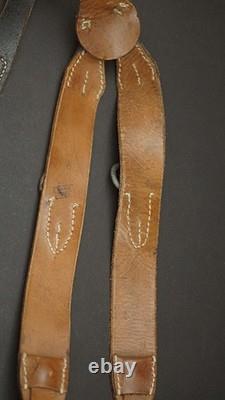 WW2 GERMAN ARMY Y-STRAPS withD-RINGS, RBN# ORIGINALS