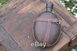 WW2 GERMAN Wehrmacht ARMY WATER CANTEEN FLASK COCONUT AFRICA CORPS ORIGINAL