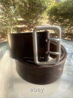 WW2 Genuine German Wehrmacht Officer Belt brown leather 115cm long. 1.75 Wide