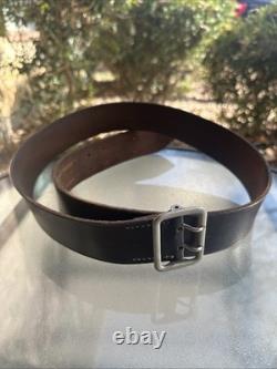 WW2 Genuine German Wehrmacht Officer Belt brown leather 115cm long. 1.75 Wide