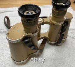 WW2 German Army 6X30 Binoculars Ordnance Tan' cag' Cold Weather with Strap