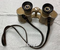 WW2 German Army 6X30 Binoculars Ordnance Tan' cag' Cold Weather with Strap