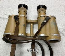 WW2 German Army 6X30 Binoculars Ordnance Tan' cag' Cold Weather with Strap