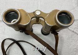 WW2 German Army 6X30 Binoculars Ordnance Tan' cag' Cold Weather with Strap