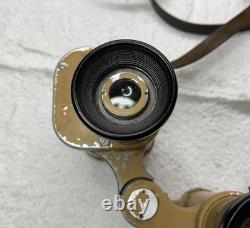 WW2 German Army 6X30 Binoculars Ordnance Tan' cag' Cold Weather with Strap
