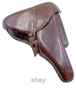 WW2 German Army Brown Leather Luger Holster with Tool Dated 1939