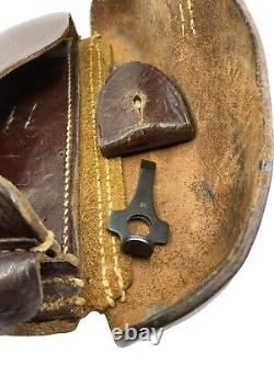 WW2 German Army Brown Leather Luger Holster with Tool Dated 1939
