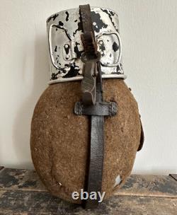 WW2 German Army Canteen with Cup O. H. W. 41 Matching Wehrmacht Otto Honsel