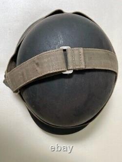 WW2 German Army Combat Helmet M35 Sz 62, Camo Paint withLiner. Orig