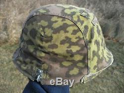 WW2 German Army Elite Uniform Helmet Cover Reversible Camo Camouflage WWII