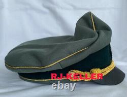 WW2 German Army HEER Field Marshal General Officers Crusher Peak Visor Hat Cap