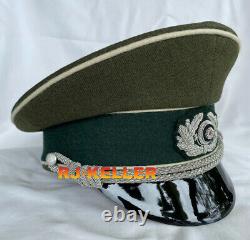 WW2 German Army HEER Military Officers Parade Dress Visor Hat Cap