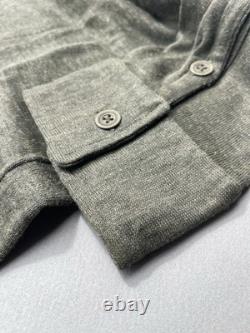 WW2 German Army Heer SS Issue Shirt, L/S Gray-Green Italian Wool IV 43-44 RARE