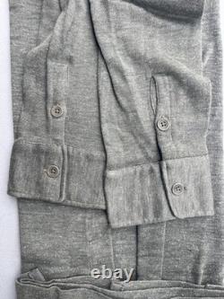 WW2 German Army Heer SS Issue Shirt, L/S Gray-Green Italian Wool IV 43-44 RARE
