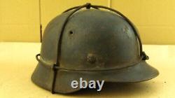 WW2 German Army Helmet. M40. Cross Wire Camo. Named. Q66. WithLiner. VTG