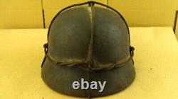 WW2 German Army Helmet. M40. Cross Wire Camo. Named. Q66. WithLiner. VTG