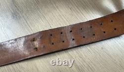 WW2 German Army Leather Combat Field Belt RBNr Marked Wehrmacht Uniform Kit