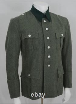 WW2 German Army M35 Officer Wool Tunic Reproduction Field Grey Uniform Jacket
