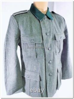 WW2 German Army M36 Grey Type Wool Jacket Well Made Repro WWII M-36 Jacke
