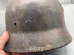 WW2 German Army M40 Helmet Modern Painted in Normandy Style Camo Size 64
