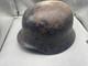 Ww2 German Army M40 Helmet Original Painted Black Size 64