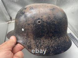 WW2 German Army M40 Helmet Original Painted Black Size 64