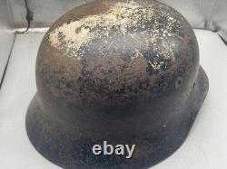 WW2 German Army M40 Helmet Original Painted Black Size 64
