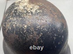 WW2 German Army M40 Helmet Original Painted Black Size 64