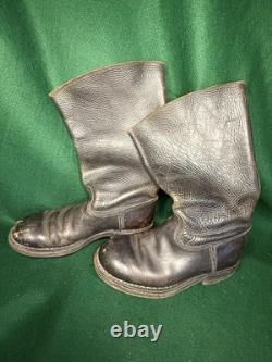 WW2 German Army Marschstiefel Leather Marching Jackboots Wehrmacht Boots Size 8