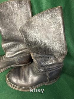 WW2 German Army Marschstiefel Leather Marching Jackboots Wehrmacht Boots Size 8