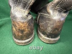 WW2 German Army Marschstiefel Leather Marching Jackboots Wehrmacht Boots Size 8