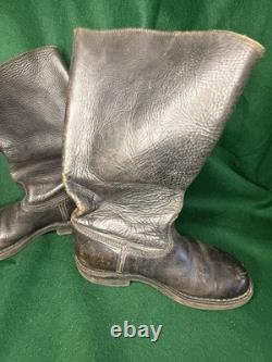 WW2 German Army Marschstiefel Leather Marching Jackboots Wehrmacht Boots Size 8