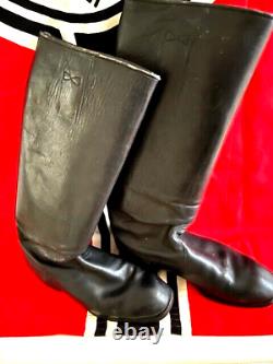 WW2 German Army Officer Boots Black Leather. Sz 44/12(US). Orig