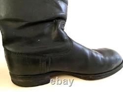 WW2 German Army Officer Boots Black Leather. Sz 44/12(US). Orig